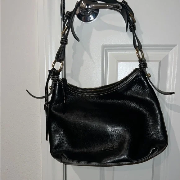 Dooney & Bourke Black Leather Shoulder Bag - Picture 3 of 5